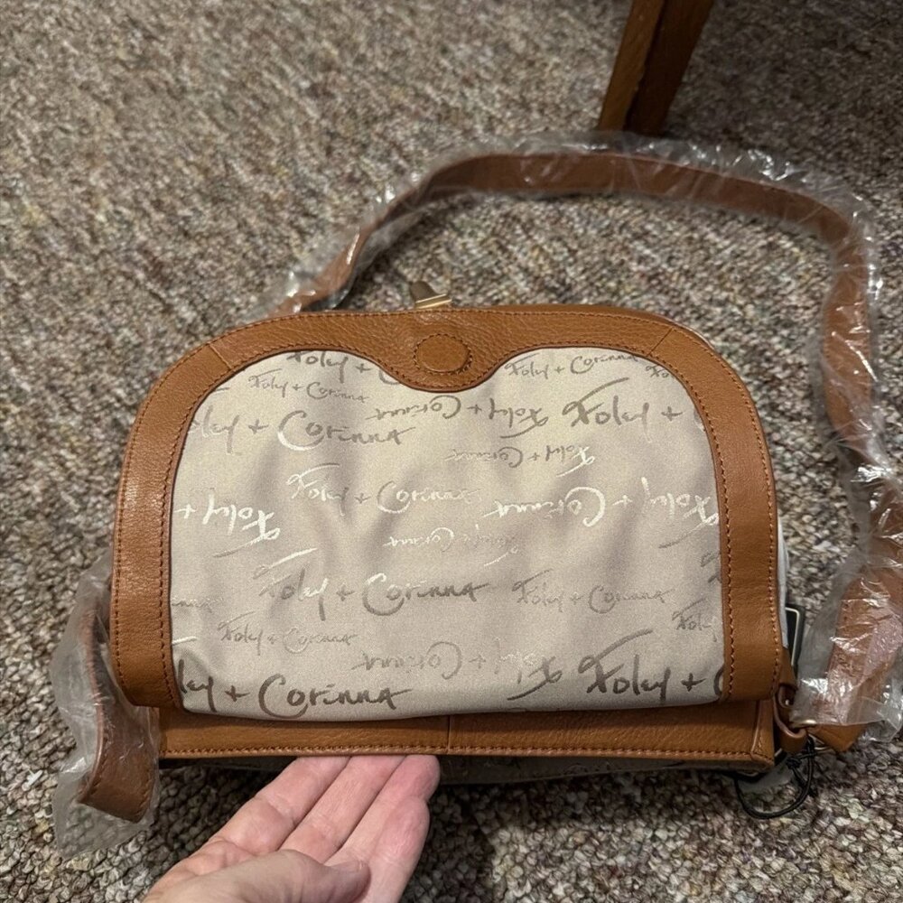 Foley+Corinna Lea Saddle Bag - Honey Brown - FC163071 - NWT & COA - Picture 5 of 11